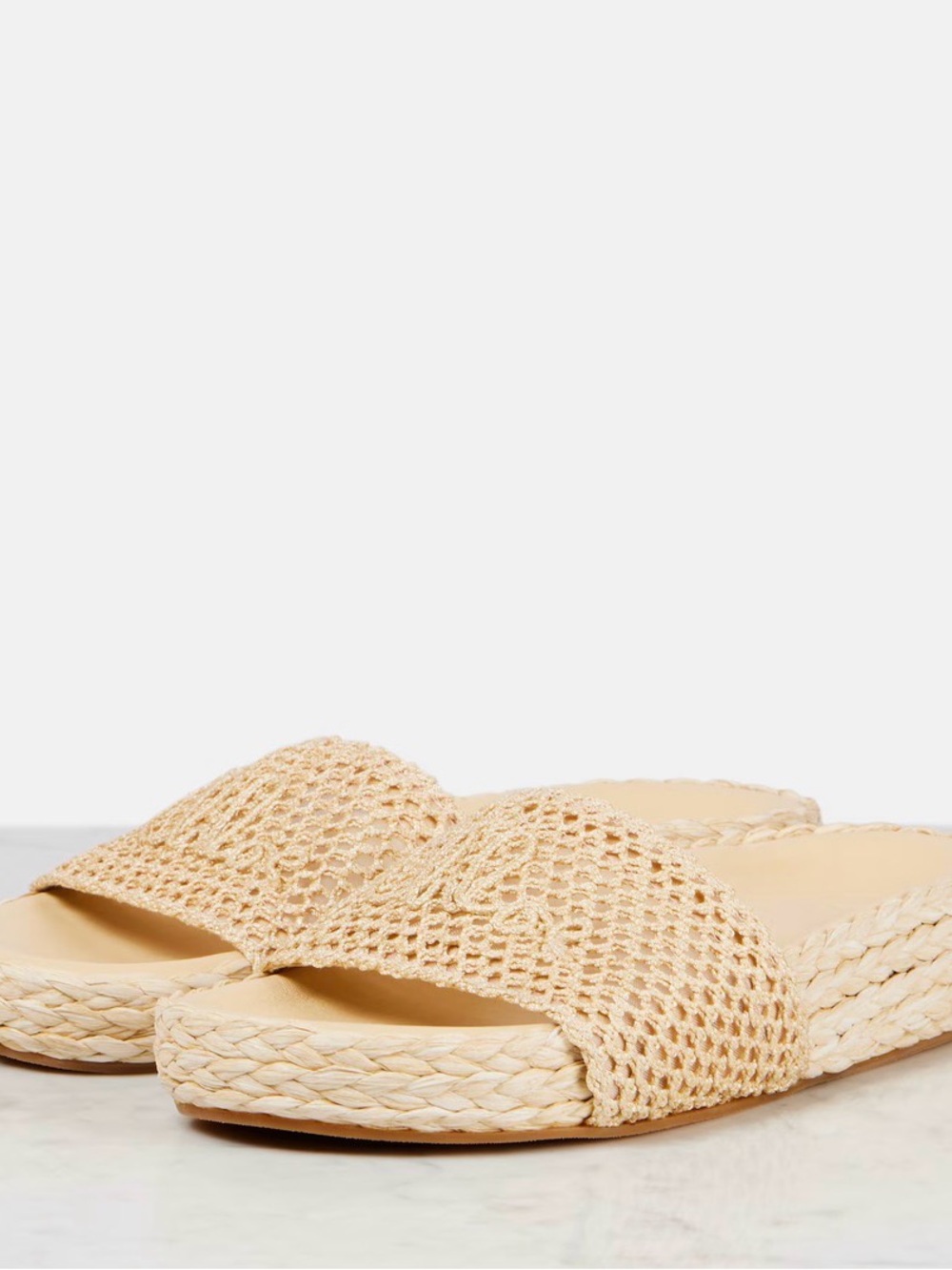 Chloé Isla Espadrilles Slide Sandals (Size 37)